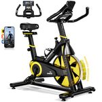 Labgrey Exercise Bike Magnetic Resistance Indoor Cycling Bike Stationary Cycle Bike with Heart Rate Sensor & Comfortable Seat Cushion, Quiet Fitness Bike for Home Cardio Workout