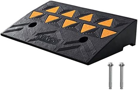 VEVOR Rubber Curb Ramp 10.8 cm Rise Height Sidewalk Curb Ramp, 30 cm Width 50 cm Length Driveway Ramp for Curb, 15T Heavy Duty Rubber Ramp for Forklifts, Trucks, Buses, Cars, Wheelchairs, Bikes