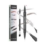 Natural Brow Eyebrow Pen, New 2-In-1 Dualended Microblading Eyebrow Pencil, With Micro-Fork-Tip And Precise Brush-Tip, Create Natural Hair-Like Brows, Last All-Day (03# Dark Brown)