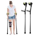 ENLUNTRA Forearm Crutches for Adults(1 pair),Adjustable Arm Crutch with Elbow Strap,Portable and Foldable Crutches for walking