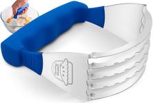 PASTRY QUEEN Pastry Cutter Tool - Heavy Duty Stainless Steel Pastry Blender for Baking, Comfortable Handle, Dishwasher Safe, Create Perfectly Flaky Pie Crust Dough & Biscuits - Blue