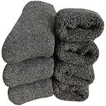 Mens Heavy Thick Wool Socks - Soft Warm Comfort Winter Crew Socks (Pack of 3/5),Multicolor,One Size 7-12