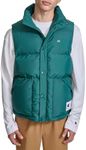 Champion Men's Puffer Vest with Logo, Rainforest