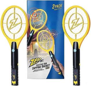 ZAP IT! Electric Fly Swatter Racket and Mosquito Zapper - High Duty 4,000 Volt Electric Bug Zapper Indoor Racket - USB Rechargeable Fly Zapper Indoor Safe - 2 Pack (Mini, Yellow)