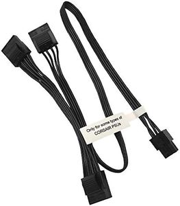 COMeap Molex Power Cable for Corsair PSUs, 6 Pin to 3X 4 Pin Molex Female Hard Drive Power Adapter Splitter for BTC Mining Riser Card 20-in