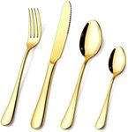 Gold Flatware Set, OGORI 24-Piece F