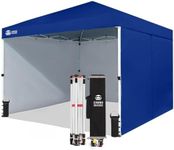 CROWN SHADES 10X10 Commercial Instant Pop Up Canopy Tent with Sidewalls, Navy Blue