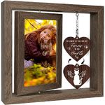 JCHCAMRY Forever in our hearts Cat Picture Frame,Sympathy Gifts for Loss of Cat,Pet Loss Remembrance Rotating Floating Picture Frame,Cat Loss Sympathy Bereavement Remembrance Gift,Fits 4x6 In Photo