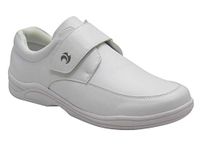 Henselite Mens Velcro Wide Fitting Lawn Bowls Shoes White UK 9