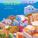 Greek Isles | 2024 12 x 24 Inch Monthly Square Wall Calendar | Graphique de France | Travel Scenic Santorini Corfu Crete