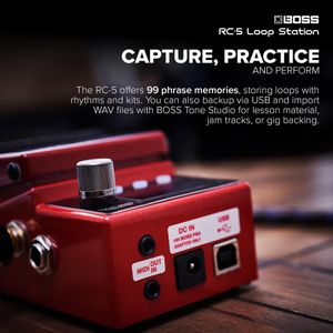 BOSS RC-5 Loop Station Guitar Pedal – Compact Looper Effects
