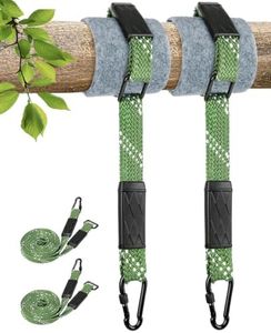 Zoezure 2 Pack 120" Tree Swing Hanging Straps with Safer Spring Buckle