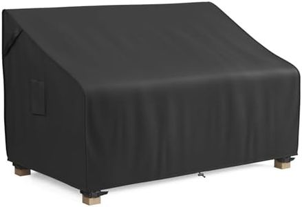 MR.COVER 3-Seater Outdoor Couch Cover Waterproof, Patio Furniture Cover for Sofa, Heavy Duty Outdoor Sofa Covers, Polyester & Double-Stitched Seams, Fits up to 72" W x 32" D x 35" H, Classic Black