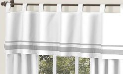 White and Gray HotelModern Window Valance by Sweet Jojo Designs