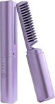 Vyllexa Rechargeable Mini Hair Straightener Electric Comb Brush for women, Wireless Hair Styling Comb Ceramic Hair Styler & Straightener Machine, 3 Gear Control - Intelligent Shutdown (Heat Comb)