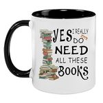 Book Mug Gifts for Book Lovers, Book Cup, Bookish Gifts, Librarian Book Nerd Gifts, Birthday Present Gifts for Women Men Female Girls Christmas Birthday Readers Writers 11oz Novelty Coffee Mug