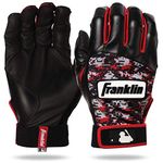 Franklin Sports MLB Digitek Baseball Batting Gloves - Gray/Red Digi - Adult Large