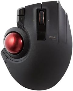 ELECOM Trackball Mouse Wireless, Ergonomic Mouse, 3 Device Connection, Wired (USB), Bluetooth, Track Ball Mouse, Thumb Control, Compatible for PC, Laptop, Mac, Windows, macOS, EX-G Pro (M-XPT1MRXBK)