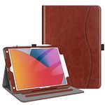 Fintie Case for iPad 9th / 8th / 7th Generation (2021/2020/2019) 10.2 Inch - [Corner Protection] Multi-Angle Viewing Stand Cover with Pocket & Pencil Holder, Auto Wake Sleep, Vintage Brown