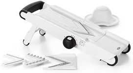 OXO Good Grips V-Blade Mandoline Slicer – Adjustable Stainless Steel Slicer with Julienne & Straight Blades, 4 Thickness Settings & Foldable Storage