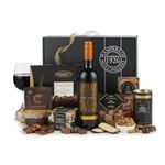 Thornton & France ‘The Celebration’ Red Wine Hamper With Nibbles | Luxury Food Hamper With Alcohol & Snacks Gift | For Him Her Or Couples | 7 Delicious Items