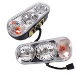 ECOTRIC Universal Halogen Snow Plow Lights Kit for Boss Western Meyer Blizzard Curtis Snowdog