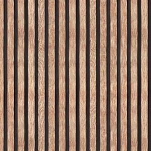 Yun-aeon Natural Wood Peel and Stick Wallpaper Wood Slats - 17.3"x 1200" Tan Self-Adhesive Waterproof Vinyl Removable Wall Paper for Wall Decor Bedroom