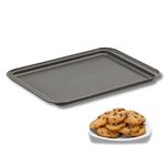 PureBake 1 Pc Nonstick Baking Sheet Pans, Non-Toxic and Rimmed Carbon Steel Cookie Sheet Trays - Dent, Warp and Rust Resistant, Heavy Gauge Steel Oven Baking Sheets