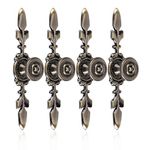 Antique Brass Style Cabinet Handles Set of 4 Vintage Style Pull Handle Door Knobs Back Plate for Home Furniture Drawers Cabinets Wardrobes Cupboard Cabinet with Screw Grün Bronze