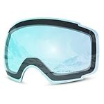 Odoland Unisex Ski Goggles for Men, Women, Boys - Frameless Snowboard Goggles With Magnetic Interchangeable Lens, UV Protection, Anti-fog, Helmet Compatible for Skiing
