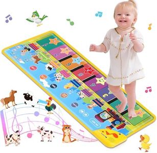 Tsomtto Floor Piano Mat for Toddlers 1-3 with 34 Music Sounds Educational Baby Musical Toys Toddler Toys Age 1-2 Sensory Interactive Learning Toys for 1 2 3 Year Old Boy Girl Birthday Gifts