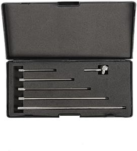 6 Pieces Dial Digital Indicator Extension Stem Rod Set,1", 2", 3", 4", 5", 6" Combine to 0-21",4-48 Standard Indicator Tip Thread.