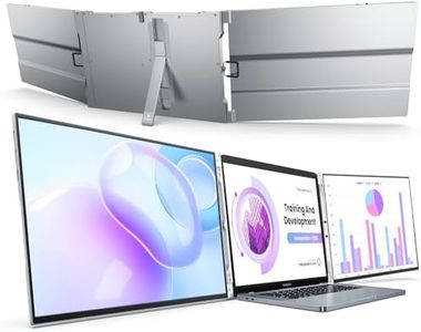 L LIMINK LK14 Portable Triple Monitor for 13-16" Laptop, 14" 1200P Al Alloy Tri Screen Monitor, Laptop Triple Monitor Extender, Portable Dual Monitor for Travel, Meeting, Classes, Game, USB-C & HDMI