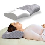 CareFoam Contour Cervical Memory Foam Pillow | 2-Year Manufacturing Warranty | Ergonomic 3-Zone Orthopedic Pillow for Neck Support & Cervical Spine Alignment | Made in India |19 x 11 x 4 Inch