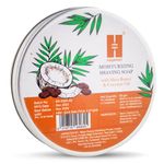 Hajamat Shaving Soap for Men | Moisturizing Shave Soap for All Skin Types | Dense Lather with Fantastic Scent for the Worlds Best Wet Shaving Routine| Paraben & Sulphate Free| Enriched with Shea Butter and Coconut Oil| 80 gm