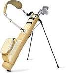 UNIHIMAL Golf Lightweight Stand Carry Bag– Easy to Carry and Durable Pitch n Putt Golf Bag for The Driving Range, Par 3 and Executive Courses–31.5 inches Tall (Golden)