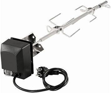 BBQ-TORO Set de Broche en Acier Inoxydable adapté au Grill à gaz Weber Spirit | avec 2 Aiguilles à Viande et Moteur | Broche de rôtisserie