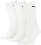 PUMA Unisex 100000945-002-043 Puma Sport Lightweight Crew Sock 3 Pair , White, 46 UK