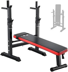 ISE Panca Multifunzione Palestra Casa, Palestra Multifunzione, Pesi Pieghevole Panca Regolabile con Supporto Bilanciere Alto, Panca Regolabile Palestra, Panca Palestra&Panca Piana Fitness in Casa