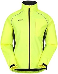 Mountain Warehouse Adrenaline Mens Waterproof Cycling Jacket - IsoDry Yellow Small