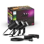 Philips Hue White & Colour Ambiance Lily Outdoor Spot Base kit, black