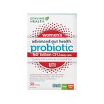Genuine Health Advanced Gut Health Probiotic Women's UTI 50 Billion CFU - Organic Cranberry Extract - Prevents Recurrent UTIs - Vegan & Gluten-Free - 30 Capsules (30 Servings)