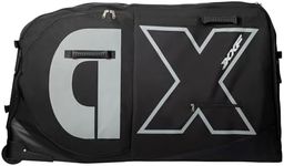 Exquimac Bike Travel Case & Bike Travel Bag - Bicycle Pro Transport Equipment for Air Flights - Oversized Capacity, Waterproof Fabric with 4 Aluminum Support Bars, Wheel Protection Tubes & YKK Zippers