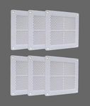 Myy Brand Wall Air Ventilation Hole Closer Mosquito Net Dust Controller White Net Square Shape Up to 12 Inch Holes (Pack 3)