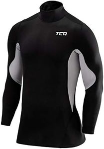 TCA SuperThermal T-Shirt Thermique Manches Longues Couche de Base de Compression pour Le Football et la Course pour Homme - Noir/Gris Clair (Ancien), M Homme