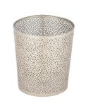 Deco 79 Metal Waste Can, 9" W x 10" H, Silver