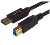 Amazon Basics USB-A to USB-B 3.0 Cable, 4.8Gbps High-Speed with Gold-Plated Plugs, 6 foot, 1.8 m, Black