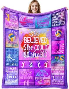 Rothtasi Volleyball Blanket, Volleyball Stuff, Volleyball Gifts for Girls Teen, Volleyball Accessories for Teen Girls, Volleyball Coach Gifts for Women, Volleyball Team Gifts Throw Blanket 50"X40"