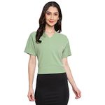 Latin Quarters Green Shimmery Party top