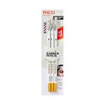 Red by Kiss 3PCS Barber Pencil with Built-in Sharpener Edge Hairline Razor Trace Pencils Beard Guide Beard and Hairline Outliner Pencils, Beard Shaping Pencils for Men (White)